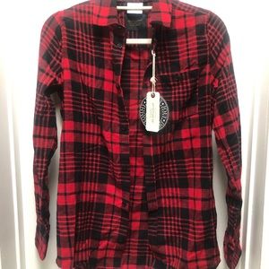 Flannel long sleeve band tshirt vibe